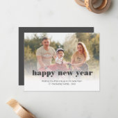 Benutzerdefinierte, bearbeitbare neue Jahreskarte Mitteilungskarte (Vorderseite/Rückseite Beispiel)