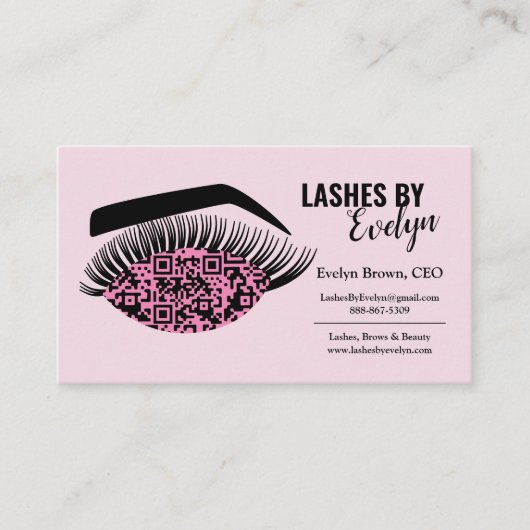 Benutzerdefinierte Beauty Lashes Business Cards |  Visitenkarte (Vorderseite)