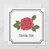 Benutzerdefinierte Beerdigung Dankeskarte mit Rose (Vorderseite)