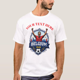 Benutzerdefinierte Belgien Fußball-Mannschaftsanhä T-Shirt