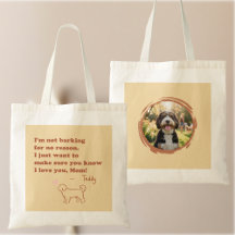 Benutzerdefinierte Bernedoodle-Mama-Tasche mit Hau