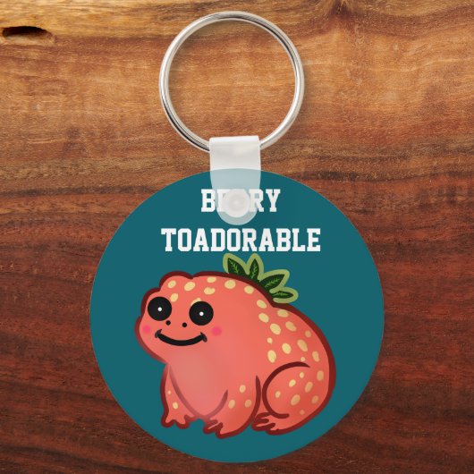 Benutzerdefinierte Berry Toadorable Erdbeere-Frosc Schlüsselanhänger (Vorderseite)