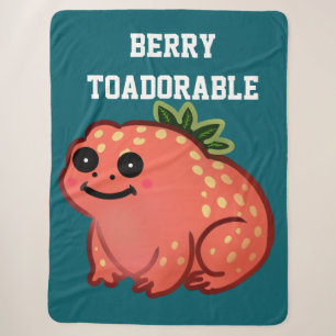 Benutzerdefinierte Berry Toadorable Erdbeere-Frosc Sherpadecke