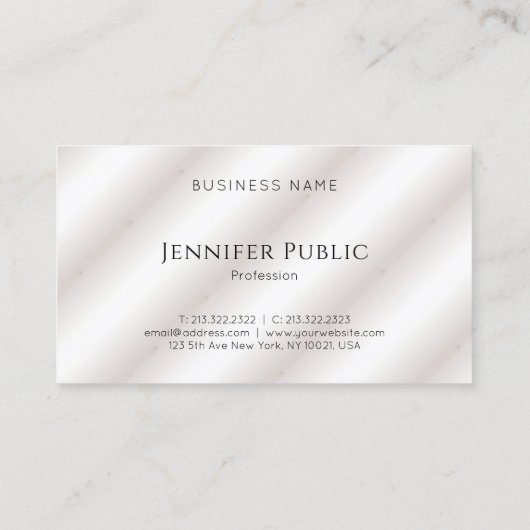 Benutzerdefinierte Berufliche moderne Elegant-Vorl Visitenkarte (Rückseite)