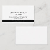 Benutzerdefinierte Berufliche moderne, elegante Vo Visitenkarte (Vorne/Hinten)