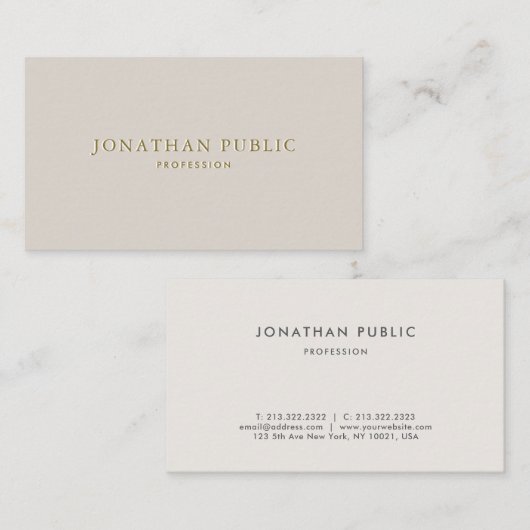 Benutzerdefinierte Berufliche, moderne Minimalisti Visitenkarte (Vorne/Hinten)