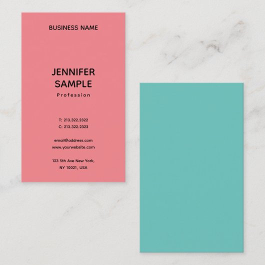 Benutzerdefinierte Berufliche moderne vertikale Vo Visitenkarte (Vorne/Hinten)