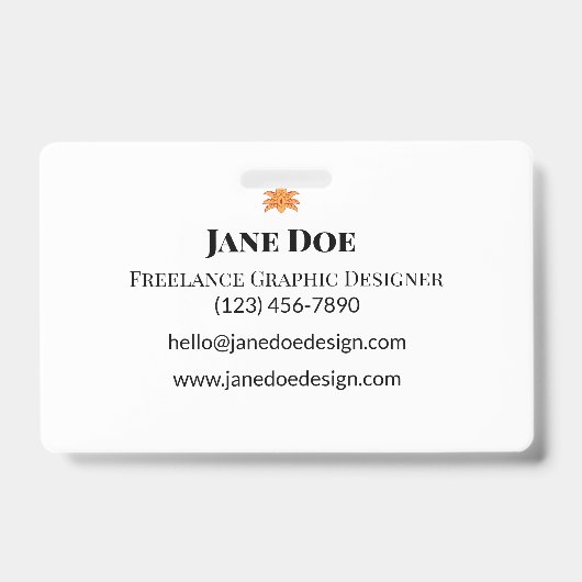 Benutzerdefinierte Berufliche oder persönliche Kon Ausweis (Vorderseite)