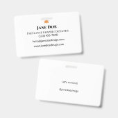 Benutzerdefinierte Berufliche oder persönliche Kon Ausweis (Vorder- & Rückseite)