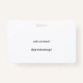 Benutzerdefinierte Berufliche oder persönliche Kon Ausweis (Rückseite)