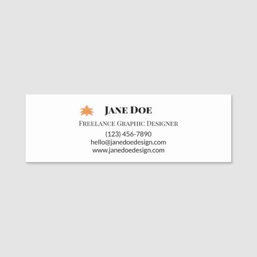 Benutzerdefinierte Berufliche oder persönliche Kon Namensschild (Vorderseite)