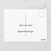 Benutzerdefinierte Berufliche oder persönliche Kon Postkarte (Rückseite)