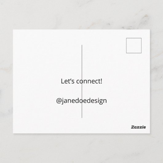 Benutzerdefinierte Berufliche oder persönliche Kon Postkarte (Rückseite)