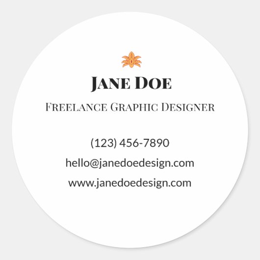 Benutzerdefinierte Berufliche oder persönliche Kon Runder Aufkleber (Vorderseite)