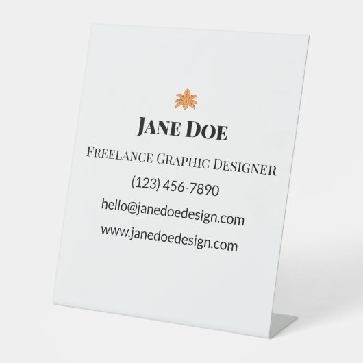 Benutzerdefinierte Berufliche oder persönliche Kon Sockelschild (Vorderseite)