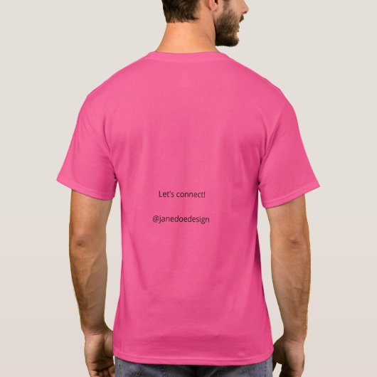 Benutzerdefinierte Berufliche oder persönliche Kon T-Shirt (Rückseite)