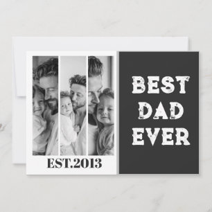 Benutzerdefinierte Best Dad Ever Foto-Collage EST Einladung
