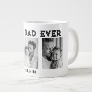 Benutzerdefinierte Best Dad Ever Foto-Collage EST  Jumbo-Tasse