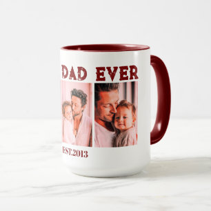 Benutzerdefinierte Best Dad Ever Foto-Collage EST Tasse