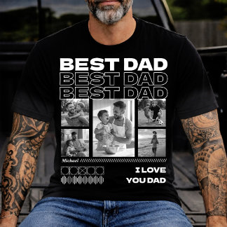 Benutzerdefinierte Best Dad Ever Fotocollage, Vate T-Shirt