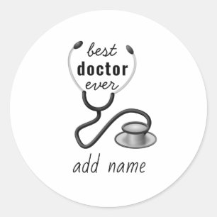 Benutzerdefinierte Beste Ärztin/Bester Arzt Aller  Runder Aufkleber