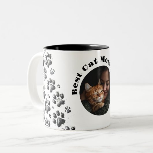 Benutzerdefinierte beste Cat-Mama je Tasse mit Fot (Vorderseite Links)
