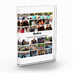 Benutzerdefinierte Beste Freunde für immer Brüder  Fotoblock