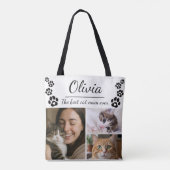 Benutzerdefinierte beste Katzenmutter-Foto-Collage Tasche (Rückseite)