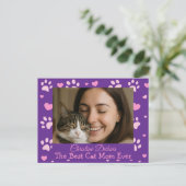 Benutzerdefinierte beste Katzenmutter-Foto-Postkar Postkarte (Stehend Vorderseite)