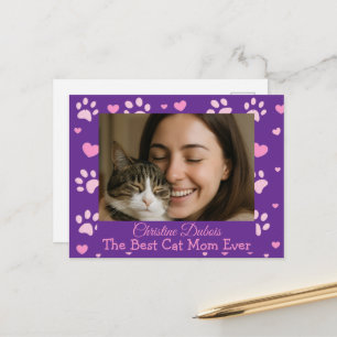 Benutzerdefinierte beste Katzenmutter-Foto-Postkar Postkarte