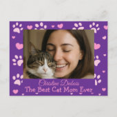 Benutzerdefinierte beste Katzenmutter-Foto-Postkar Postkarte (Vorderseite)
