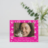 Benutzerdefinierte beste Katzenmutter-Foto-Postkar Postkarte (Stehend Vorderseite)