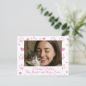 Benutzerdefinierte beste Katzenmutter-Foto-Postkar Postkarte (Stehend Vorderseite)