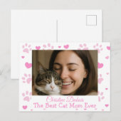 Benutzerdefinierte beste Katzenmutter-Foto-Postkar Postkarte (Vorne/Hinten)