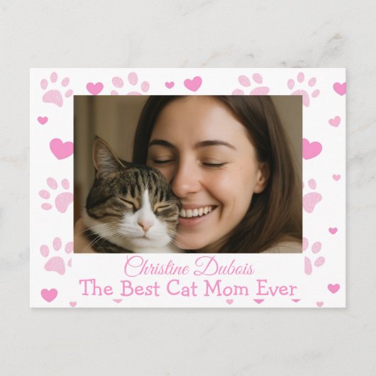 Benutzerdefinierte beste Katzenmutter-Foto-Postkar Postkarte (Vorderseite)