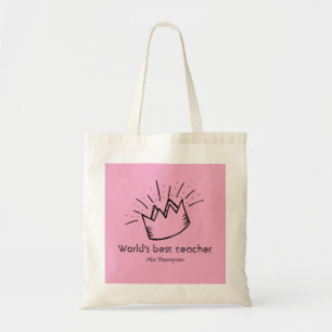 Benutzerdefinierte beste Lehrerin Dankeschön-Schul Tragetasche