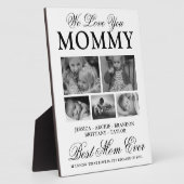 Benutzerdefinierte beste Mama je Foto Collage Plaq Fotoplatte (Seite)