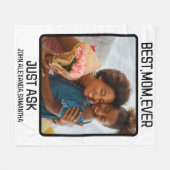 Benutzerdefinierte beste Mama je nur Foto Gefragt Fleecedecke (Vorderseite (Horizontal))