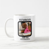 Benutzerdefinierte beste Mama je nur Foto Gefragt Kaffeetasse (Links)