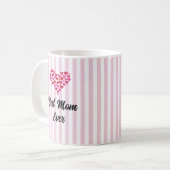 Benutzerdefinierte Beste-Mutter-aller-Zeiten Rosa Kaffeetasse (Vorderseite Links)