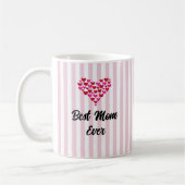 Benutzerdefinierte Beste-Mutter-aller-Zeiten Rosa Kaffeetasse (Links)