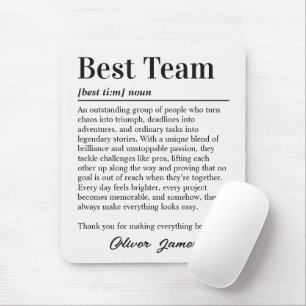 Benutzerdefinierte beste Teamdefinition Büro Mousepad