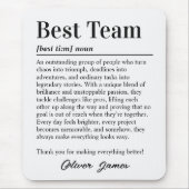 Benutzerdefinierte beste Teamdefinition Büro Mousepad (Vorne)