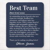 Benutzerdefinierte beste Teamdefinition Profession Mousepad (Vorne)