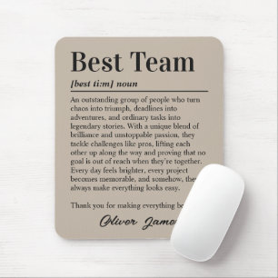 Benutzerdefinierte beste Teamdefinition Teamarbeit Mousepad