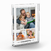 Benutzerdefinierte Bester Opa Ever 3 Bildercollage Fotoblock (Links)