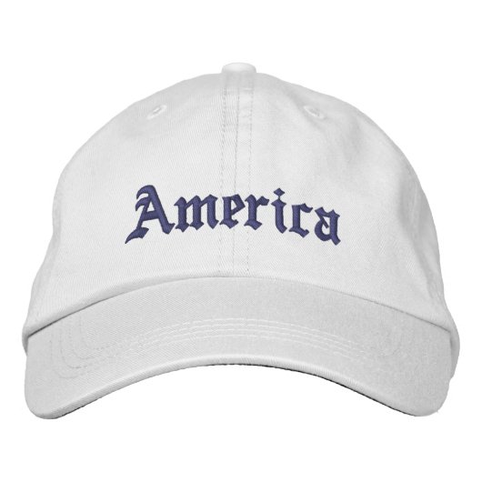 Benutzerdefinierte bestickte Amerika-Monogramm-Lan Baseballkappe (Vorderseite)