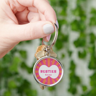 Benutzerdefinierte Besties Forever Herz Schlüssela Schlüsselanhänger