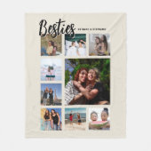 Benutzerdefinierte Besties-Foto-Cream-Collage Fleecedecke (Vorderseite)