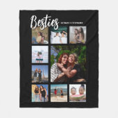 Benutzerdefinierte Besties-Fotocollage Fleecedecke (Vorderseite)